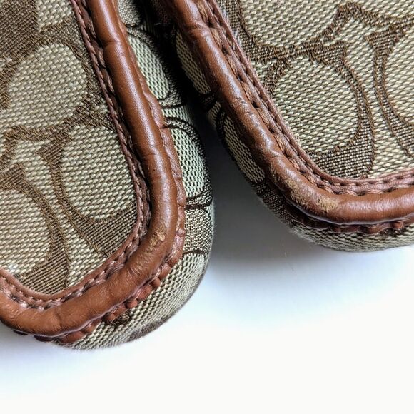 Coach Lock Up Driver Slip On Khaki Saddle Brown Loafers 8 - Picture 13 of 16